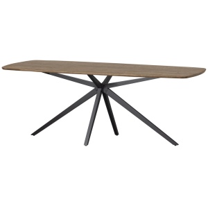 Masa dining negru/maro din lemn 99x219 cm Tablo Woood