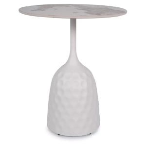 Masa laterala alba din ceramica 50 cm Salo A The Home Collection