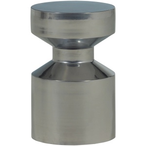 Masa laterala argintie din metal 30 cm Ferry Woood