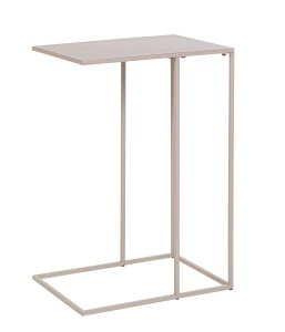 Masa laterala bej din metal 30x40 cm Alrik Bizzotto