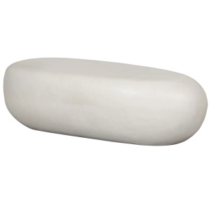 Masa laterala exterior alba din ceramica 43x100 cm Pebble Woood