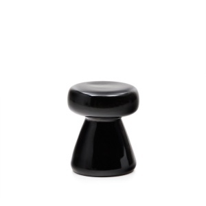 Masa laterala exterior neagra din ciment 38 cm Manya Kave Home