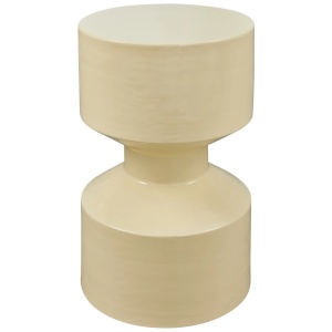 Masa laterala galbena din metal 30 cm Hidde Woood