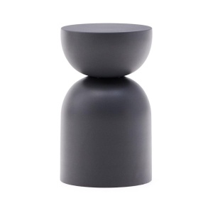 Masa laterala gri din metal 30 cm Rachell Kave Home