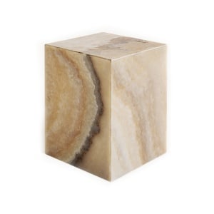 Masa laterala ivorie din piatra 35x35 cm Magland Vical Home