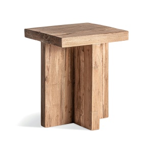Masa laterala maro din lemn 40x40 cm Pure Vical Home
