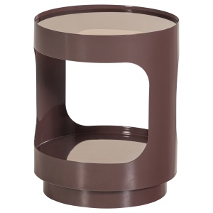 Masa laterala maro din metal 37 cm Sero Woood