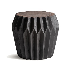 Masa laterala neagra din lemn 50 cm Zambia Vical Home