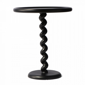 Masa laterala neagra din metal 46 cm Twister Pols Potten