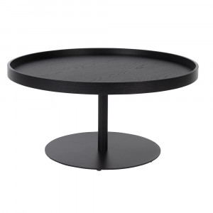 Masa laterala neagra din metal 70 cm Yuri Quiet Object