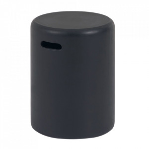 Masa laterala pentru exterior neagra din ciment 35 cm Taimi Kave Home