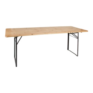 Masa pliabila exterior maro/neagra din lemn 70x220 cm Beer Esschert Design