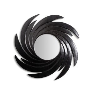 Oglinda asimetrica neagra din sticla 40x40 cm Asp Vical Home