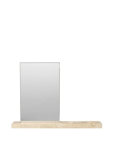 Oglinda de masa dreptunghiulara crem din piatra 32x45 cm Caseta Ferm Living