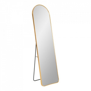 Oglinda de podea din metal maro alama 40x150 cm Madrid House Nordic