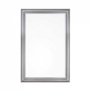 Oglinda dreptunghiulara argintie din lemn 60x90 cm Sanzio Bizzotto