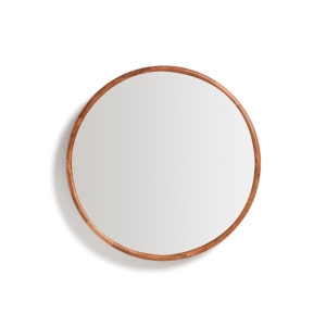 Oglinda rotunda maro din lemn 50 cm Berale Kave Home