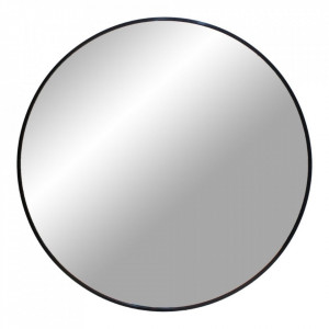 Oglinda rotunda neagra din aluminiu 80 cm Madrid Wide House Nordic