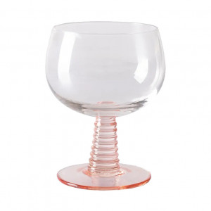 Pahar pentru vin nude din sticla 350 ml Swirl HKliving