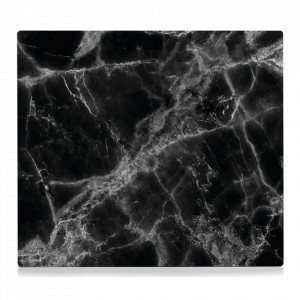 Panou antistropire negru din sticla pentru perete 50x56 cm Marble Zeller