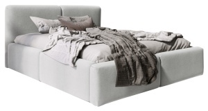 Pat albastru deschis din textil 200x200 cm Rosalie FURPOL