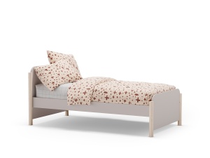 Pat crem/alb din lemn 90x190 cm Enola The Home Collection