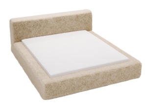 Pat crem din textil 140x200 cm Lappo FURPOL