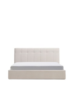 Pat ecru din textil 180x200 cm Darnela Chenille Kave Home