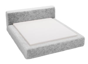 Pat gri din textil 140x200 cm Lappo FURPOL