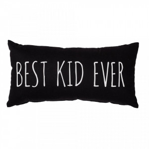 Perna decorativa dreptunghiulara neagra din bumbac 30x60 cm Best Kid Bloomingville Mini