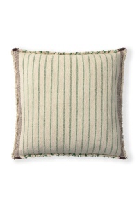 Perna patrata din bumbac verde 45x45 cm Lines Lorena Canals