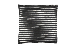 Perna patrata neagra din fibre sintetice 45x45 cm Leaf Dutchbone