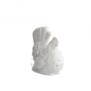 Pipernita alba din ceramica Chicken Zangra