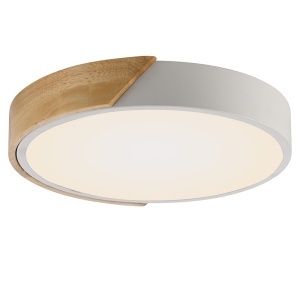 Plafoniera alba/maro din metal Bila Zuma Line