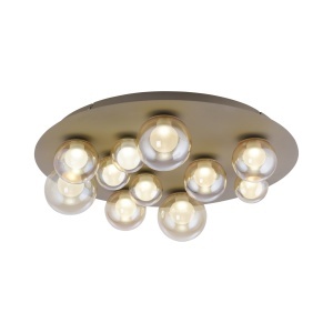 Plafoniera maro din metal cu 11 LED-uri Pure Zuma Line