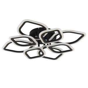 Plafoniera neagra/aurie din metal cu 8 LED-uri Illumia Zuma Line