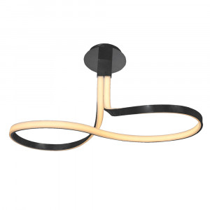 Plafoniera neagra din metal cu LED Viso Zuma Line