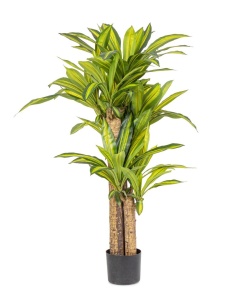 Planta artificiala cu ghiveci verde din plastic 130 cm Draceana Bizzotto