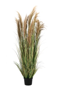 Planta artificiala verde/neagra din fibre sintetice 180 cm Austorderia Pampas Bizzotto