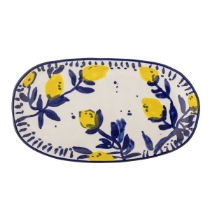 Platou albastru/galben din ceramica 17x29 cm Maxima Creative Collection