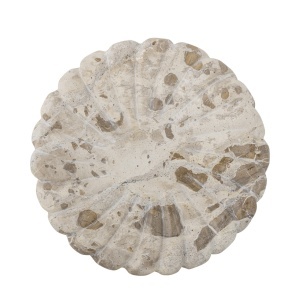 Platou decorativ crem din marmura 23 cm Marlie Bloomingville