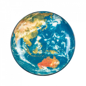 Platou multicolor din portelan 32 cm Cosmic Earth Asia Seletti