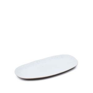 Platou oval alb din ceramica 18x36 cm Publia Kave Home