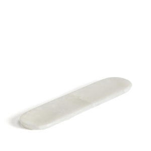Platou pentru servire alb din piatra 10x41 cm Noreli Kave Home