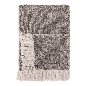 Pled din fibre sintetice bej/maro 130x180 cm Sira House Nordic