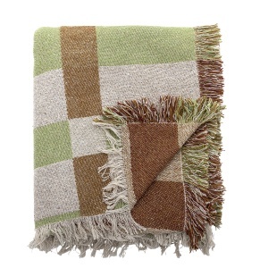 Pled multicolor din fibre 130x160 cm Galvin Bloomingville