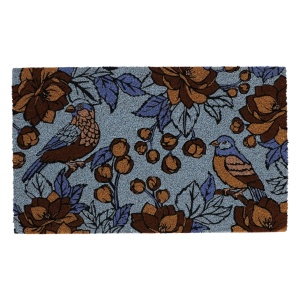 Pres intrare multicolor din fibre naturale 45x75 cm Floral Blue Esschert Design