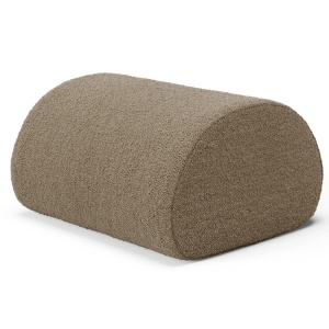 Puf oval bej din textil Rouli Ferm Living