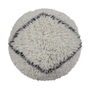 Puf rotund crem/gri carbune din fibre naturale 70 cm Bereber Soul Lorena Canals