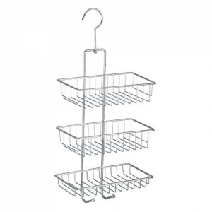Raft pentru baie argintiu din metal 22 cm Nivala Wenko